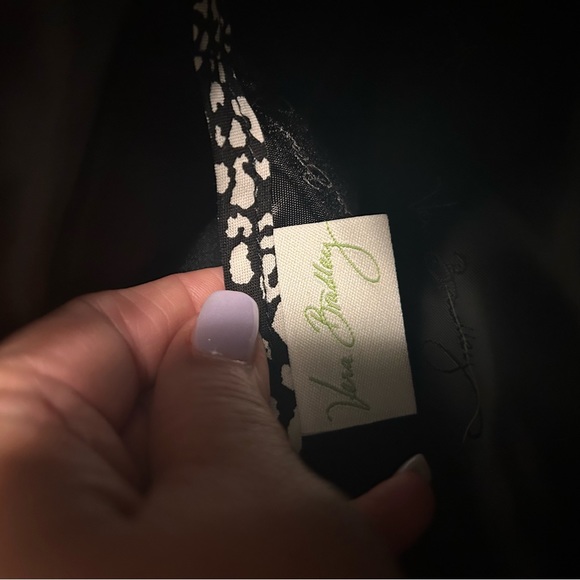 Vera Bradley Black White Printed Cloth Crossbody Bag Adjustable Strap - Picture 7 of 7